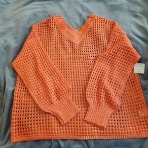 NWT xl womens orange sweater